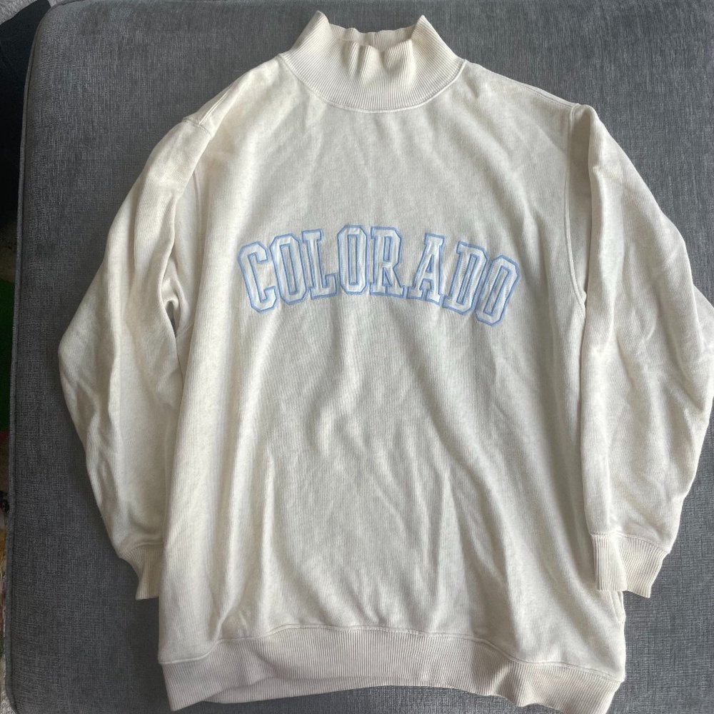 Aerie Colorado Turtleneck Oversized Sweatshirt (Size Small)